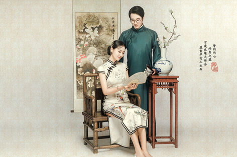 中式旗袍婚纱照