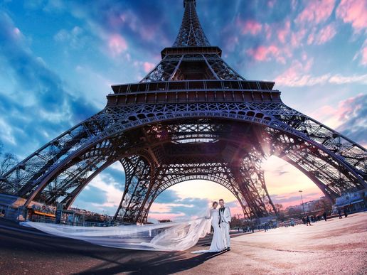 【甜蜜海岸】时尚巴黎●巴黎特色景点；埃菲尔铁塔，凯旋门、塞纳河、圣母院等；全程一对一拍摄服务