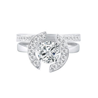 NS LUXURY 18K“愛的加冕”系列套戒鑽石戒指 一卡鑽戒