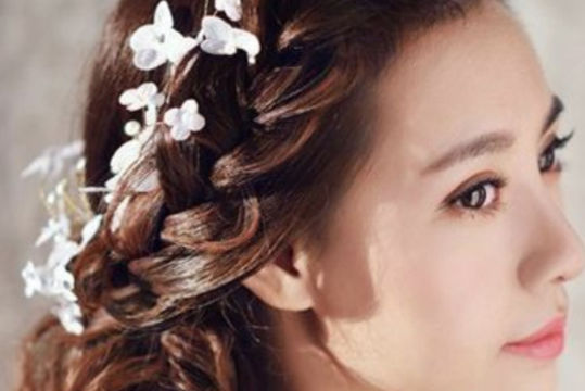 韩式新娘早妆发型图片