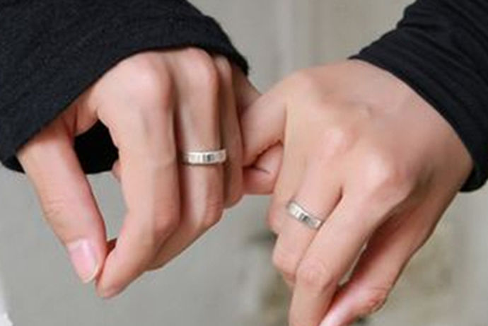结婚对戒是结婚的男女双方选择款式设计相同的戒指佩戴，代表着对幸福爱情的见证，从此两人不离不弃，彼此守护，可谓是爱情婚姻的美好见证物。戴法即佩戴方法，结婚对戒不同于普通意义的戒指，佩戴在哪个手指上也很有讲究的。