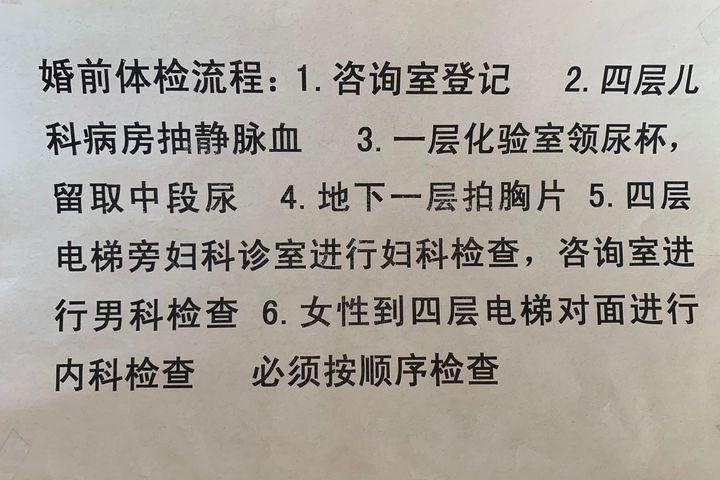 婚检需要什么手续