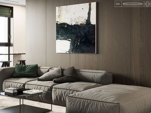 龙翔豆腐块客厅真皮沙发意式极简轻奢布艺现代简约科技绒组合沙发