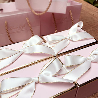 memomo定制设计礼物回礼婚礼喜糖伴手礼粉色礼盒手提袋【原创】