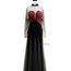 现代优雅系列红黑拼接纱质裙摆礼服裙