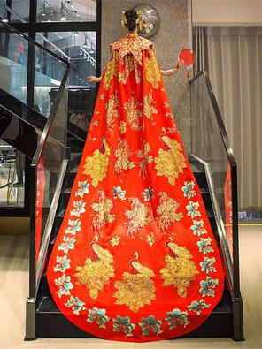 LOVE婚纱（国际造型）中式凤凰披