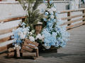 圣瓦伦木栈道户外婚礼丨蓝白色唯美清新丨小众性价比