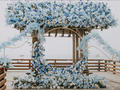 圣瓦伦木栈道户外婚礼丨蓝白色唯美清新丨小众性价比
