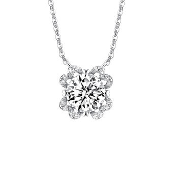 六福珠宝：放閃.18K金(白色)钻石首饰套装系列
