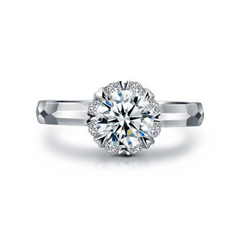 GS112150甄选婚戒莲花系列AU750钻石戒指