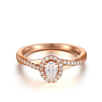 SHL-0015-RN婚礼珠宝梵影系列AU750钻石戒指