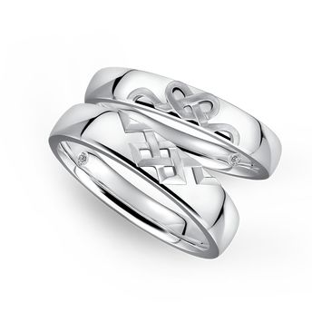 「喜结良缘」18K金钻石对装戒指—WD31353（女）