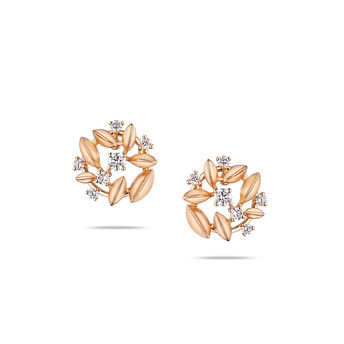 六福珠宝：谷粒系列 18K金钻石耳钉 GL-31220