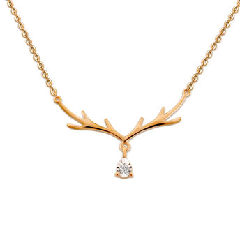 NS LUXURY “一鹿有你”系列18K鑽石吊咀套鏈項鏈