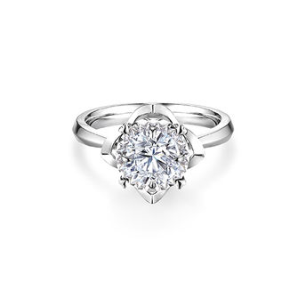 爱很美系列18k金(白色)钻石戒指lb31427