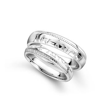 婚嫁系列「天地之作」18K金钻石对装戒指 WD30983 （男）WD30984（女）