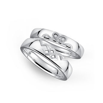 婚嫁系列「喜结良缘」18K金钻石对装戒指 WD31352（男）WD31353（女）