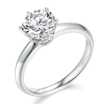 爱的宣言丨凯丽希18K金培育钻石戒指一克拉E色SI1 3EX切工