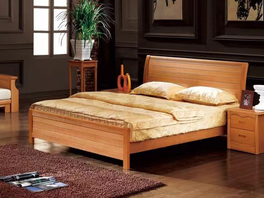 穗宝床垫：实木床架