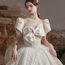 【St. White】泡泡袖重工蕾丝婚纱礼服