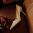 月下蔷薇 rosecastle 法式婚鞋女2023年新款白色蕾丝网纱高跟新娘单鞋