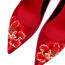 【牡丹】rosecastle原创手工刺绣红色新娘秀禾婚鞋女喜婆婆高跟鞋