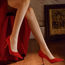 【玫瑰庄园】rosecastle婚宴鞋 红色蕾丝婚鞋女法式高跟新娘单鞋