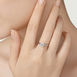 【培育】18K金白钻石戒指 经典六爪钻戒首饰1克拉