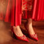 【祥云】rosecastle手工刺绣婚鞋女红色高跟鞋国风秀禾婚纱新娘鞋