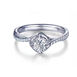 钻石世家18K金钻石戒指心念GIA30分 玫瑰之吻