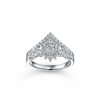 婚嫁系列“炽热爱意”18K金钻石戒指
