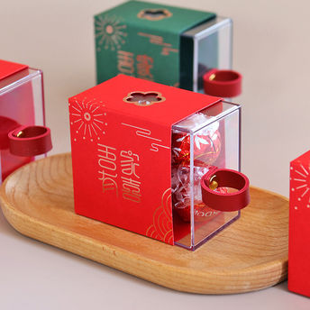 新中式亚克力抽屉式喜糖盒透明桌糖婚礼结婚伴手礼糖果盒