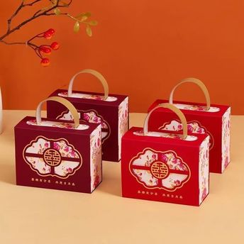 新款中式婚礼喜糖袋订婚高级感回礼盒包装纸盒