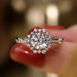 婚博会特价8560元——GIA天然钻石恒星45分E色订婚钻戒