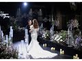 繁花嫣然的紫色系韩式水晶婚礼