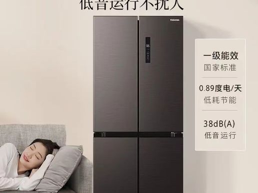 东芝(TOSHIBA) 本色系列十字四开门大容量嵌入家用电冰箱双蒸发器一级能效无霜