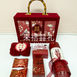 传统中式双囍红色款绒面礼盒-中号