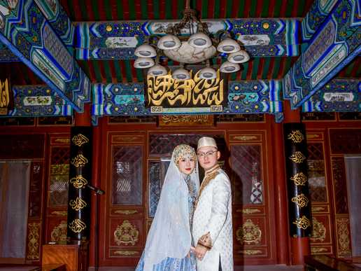 清真寺单外景三套拍摄——穆斯林婚纱摄影 回族婚纱摄影