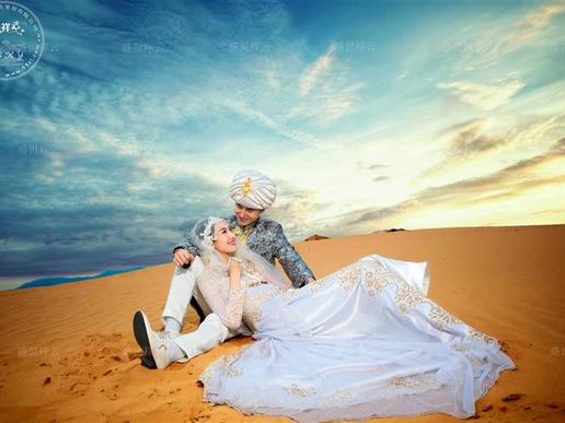 清真寺&天漠基地双外景拍摄——穆斯林婚纱摄影 回族婚纱摄影