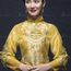 中式礼服系列水晶纱金色款