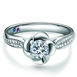 亚一珠宝：玫瑰情铂金钻石戒指