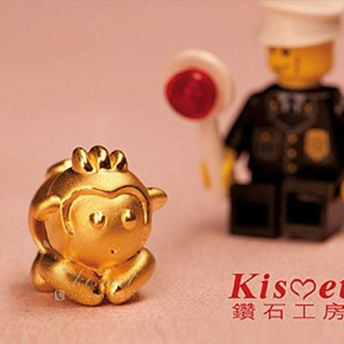 Kismet钻石工房：3D硬千足金/生肖/猴